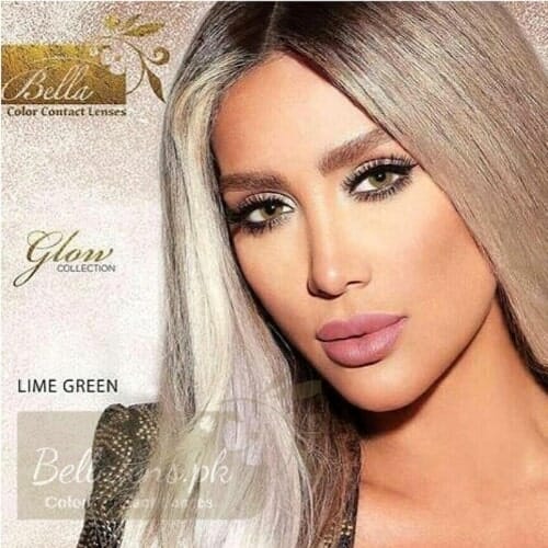 Buy Bella Lime Green Contact Lenses in Pakistan - Glow Collection - Bellalens.pk